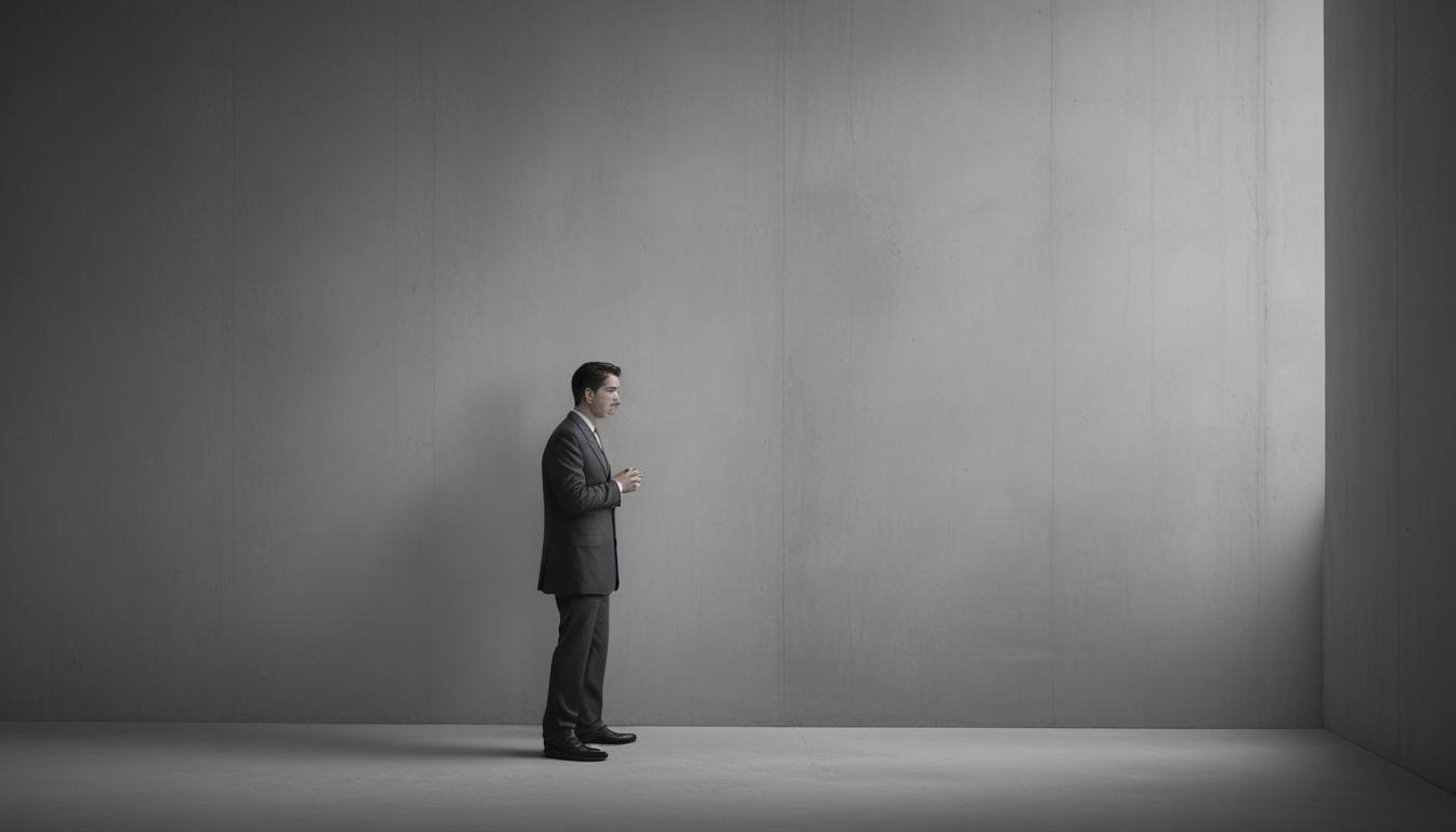 Person walking on a tightrope representing overcoming fear and stepping outside comfort zone