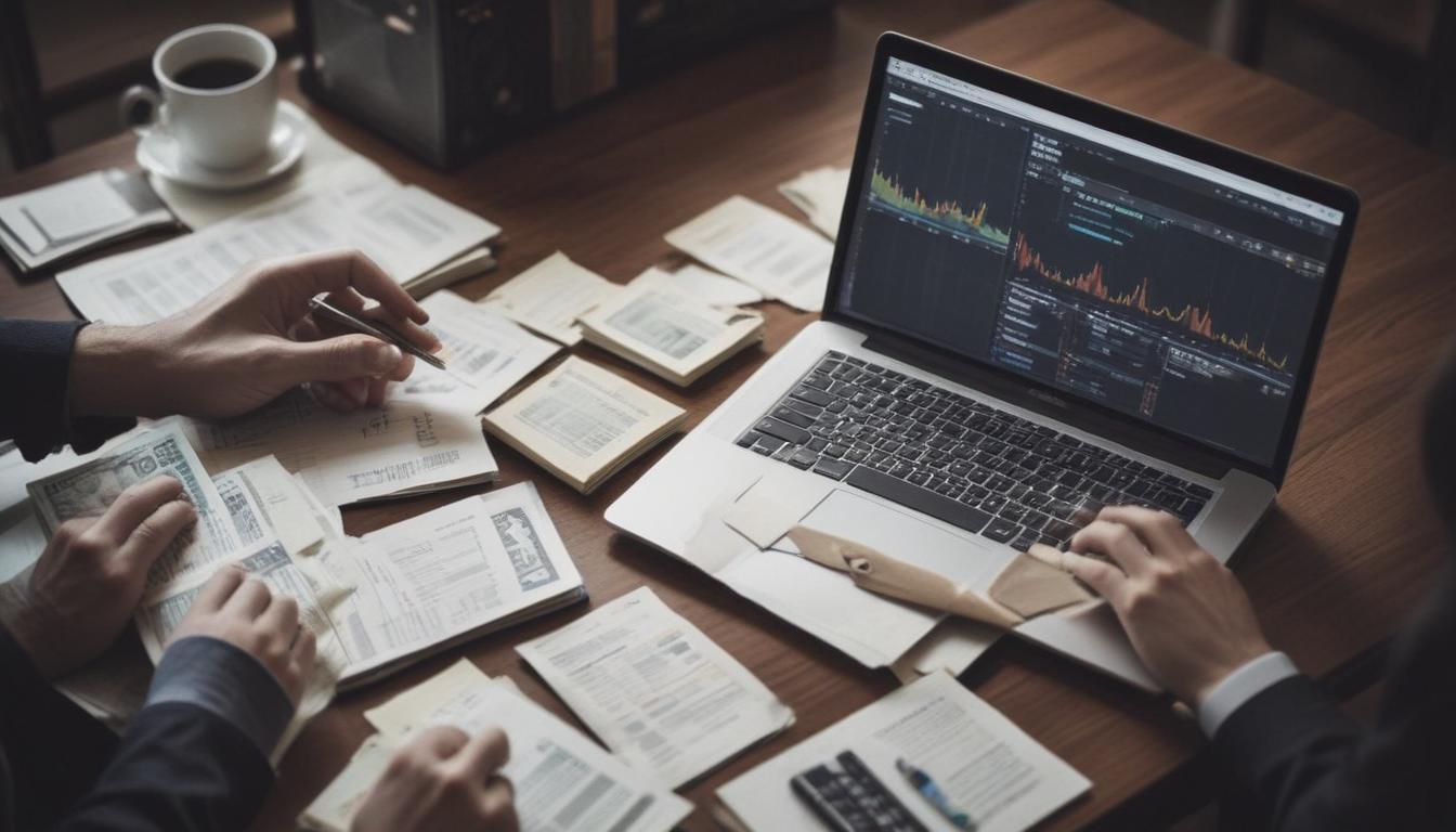 Image illustrating the concept of portfolio management with various financial assets