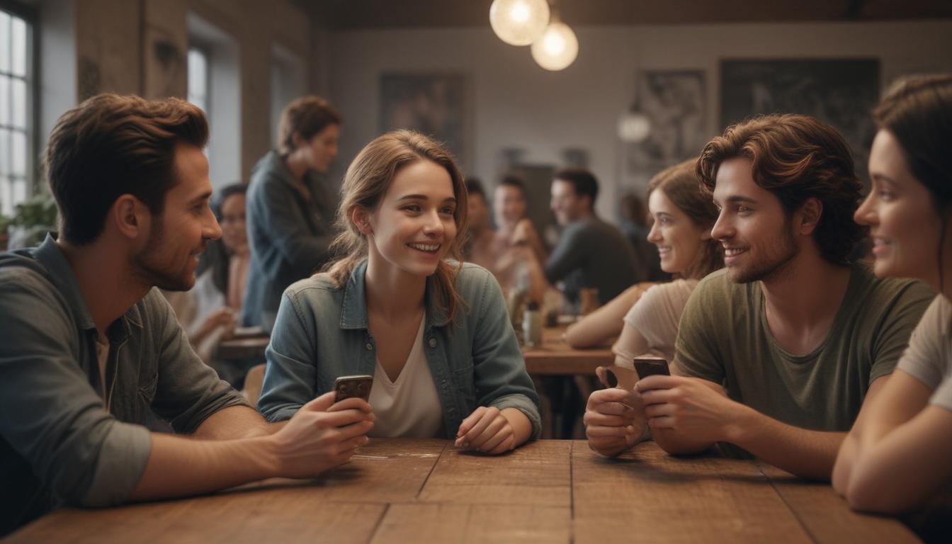 People laughing and enjoying social connection outdoors