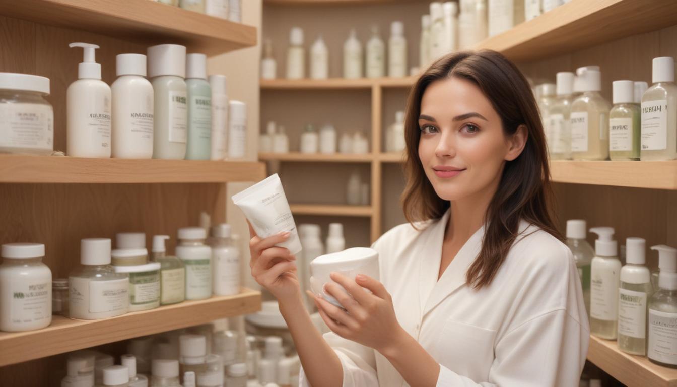 A woman applying a product to her face, symbolizing a healthy skincare routine.